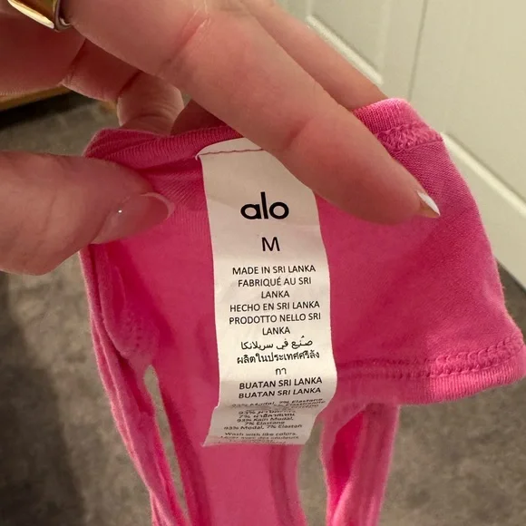 Pink Racerback Alo Tank Top - Picture 3 of 3